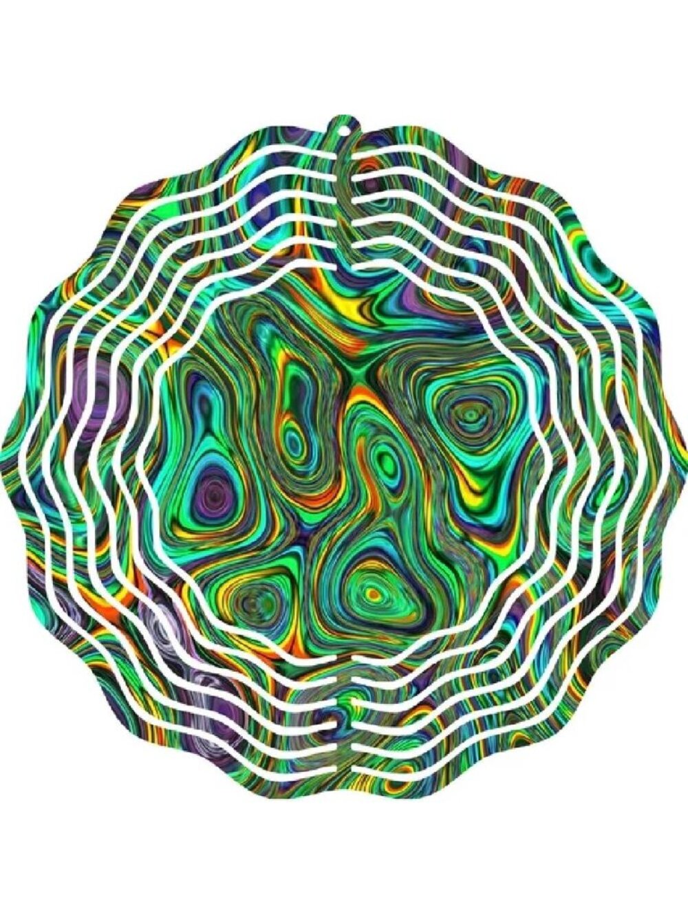 Abstract Art 10" Metal Psychedelic Outdoor Wind Spinner